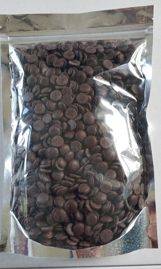 500g bag of smooth velvety dark chocolate discs. Perfect for baking.
